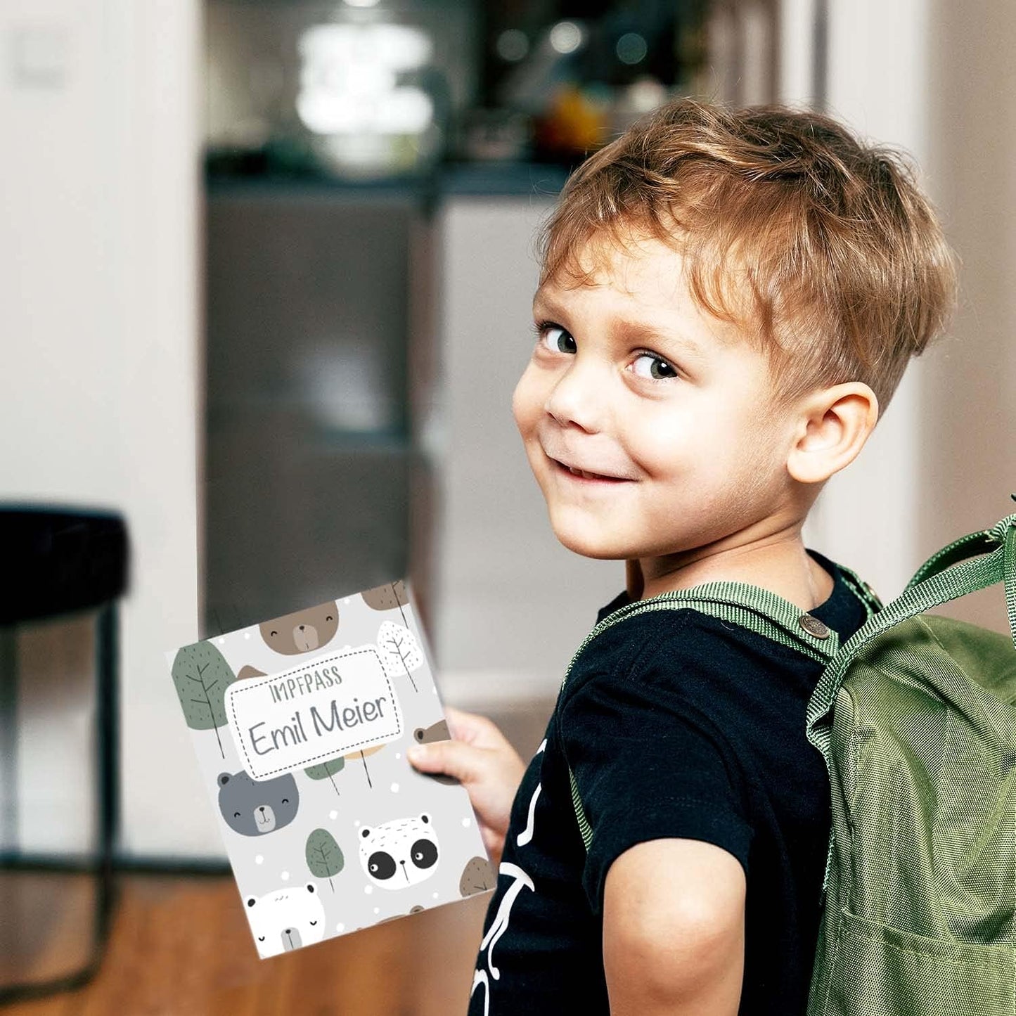 Bären Personalisierbare Impfpasshülle für Erwachsene und Kinder