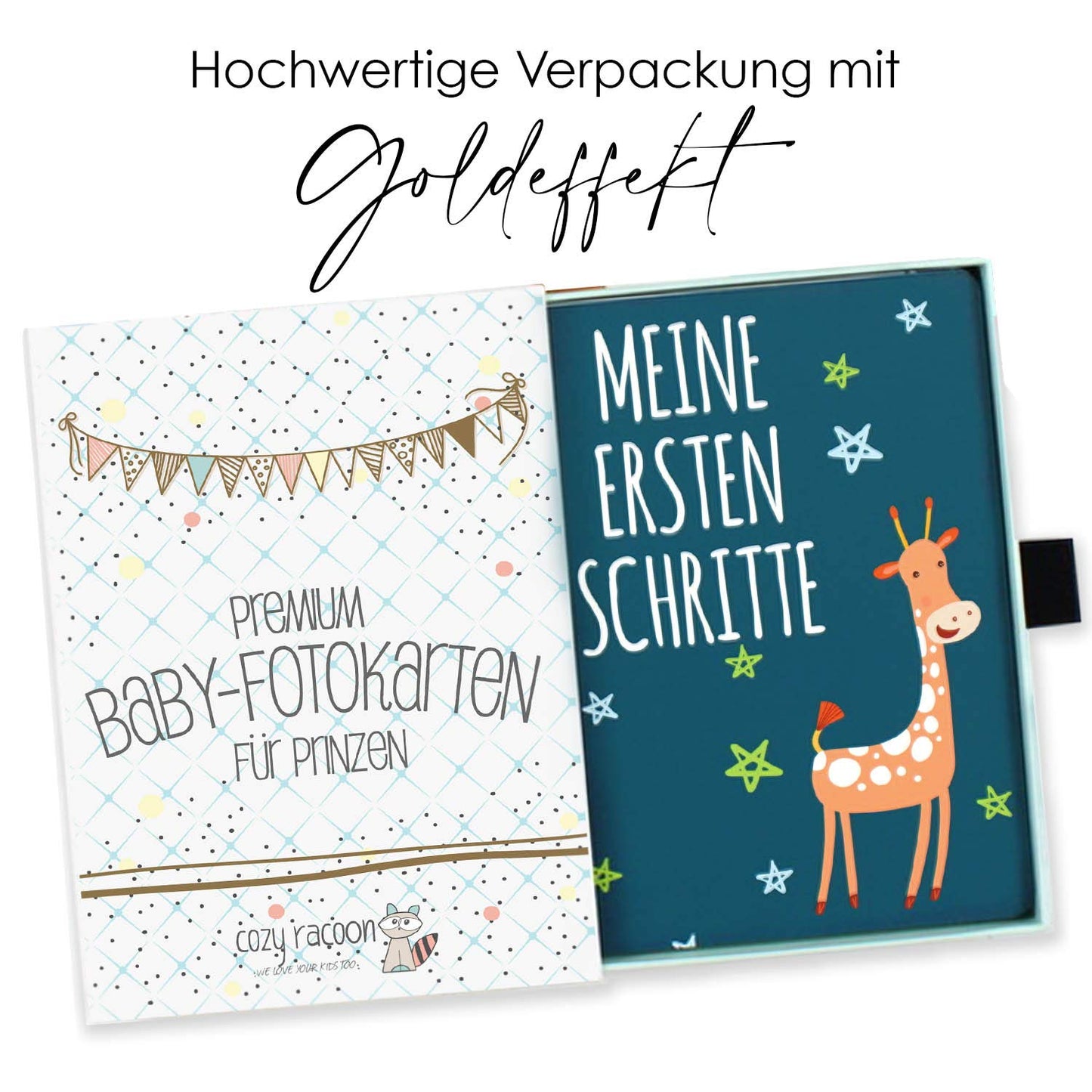 40 Baby Meilenstein-Karten für Jungen mit hochwertiger Verpackung