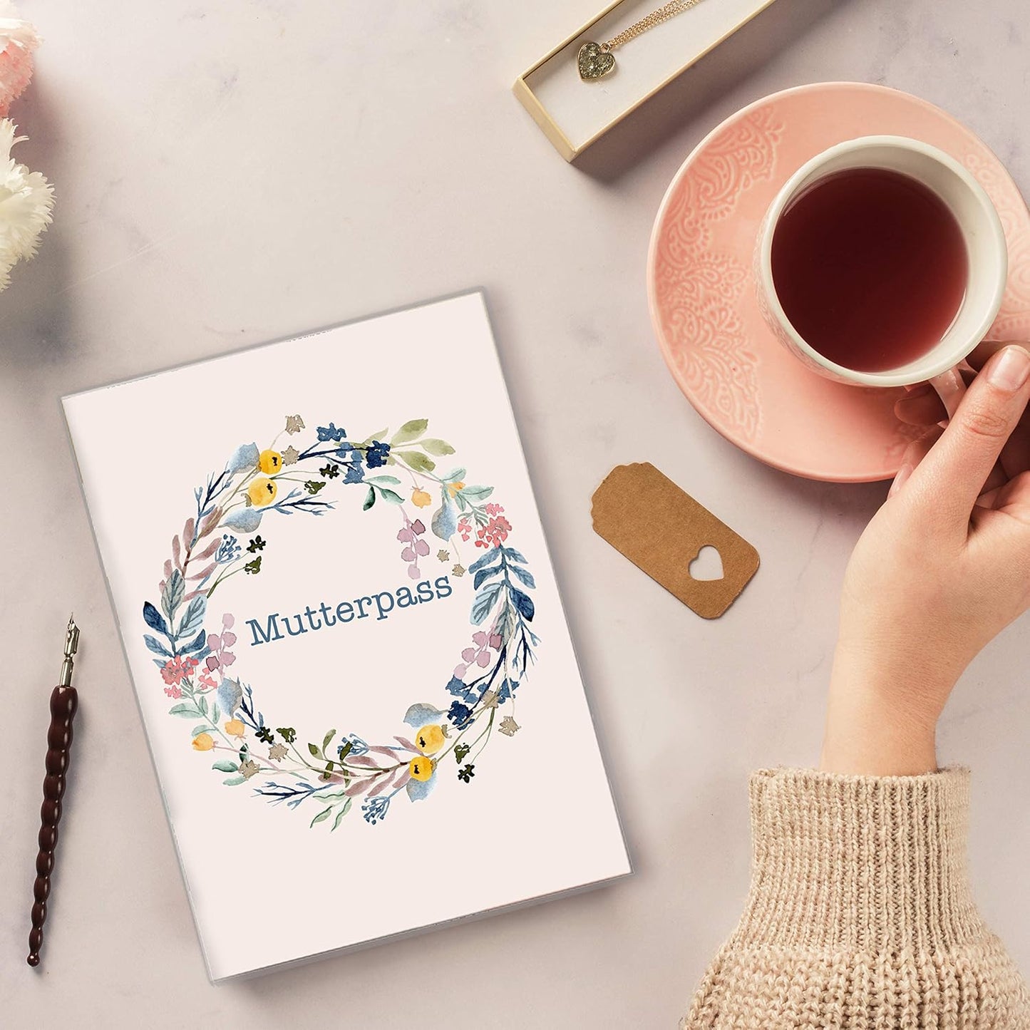 Flower Circle Mutterpasshülle Ohne Personalisierung