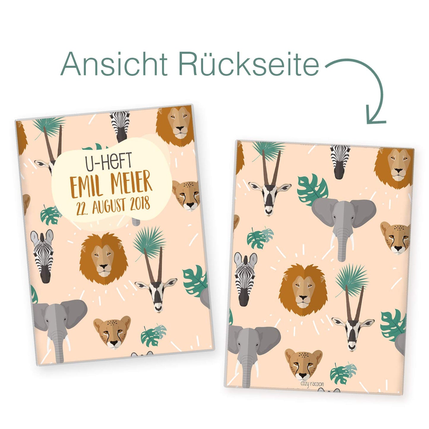 Safari U-Heft und Impfpasshülle Mit Personalisierung