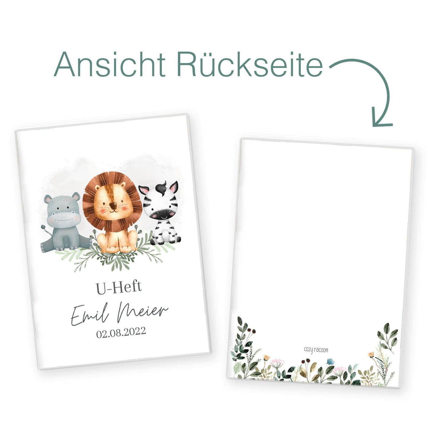 Wilde Freunde U-Heft und Impfpasshülle Mit Personalisierung