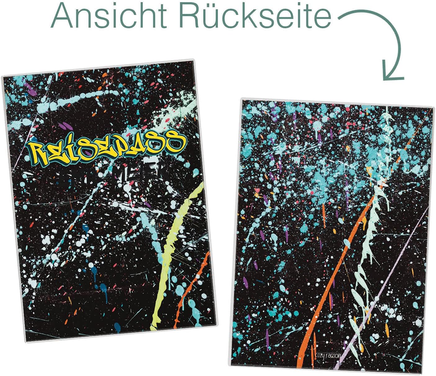 Graffiti Reisepasshülle für Erwachsene und Kinder