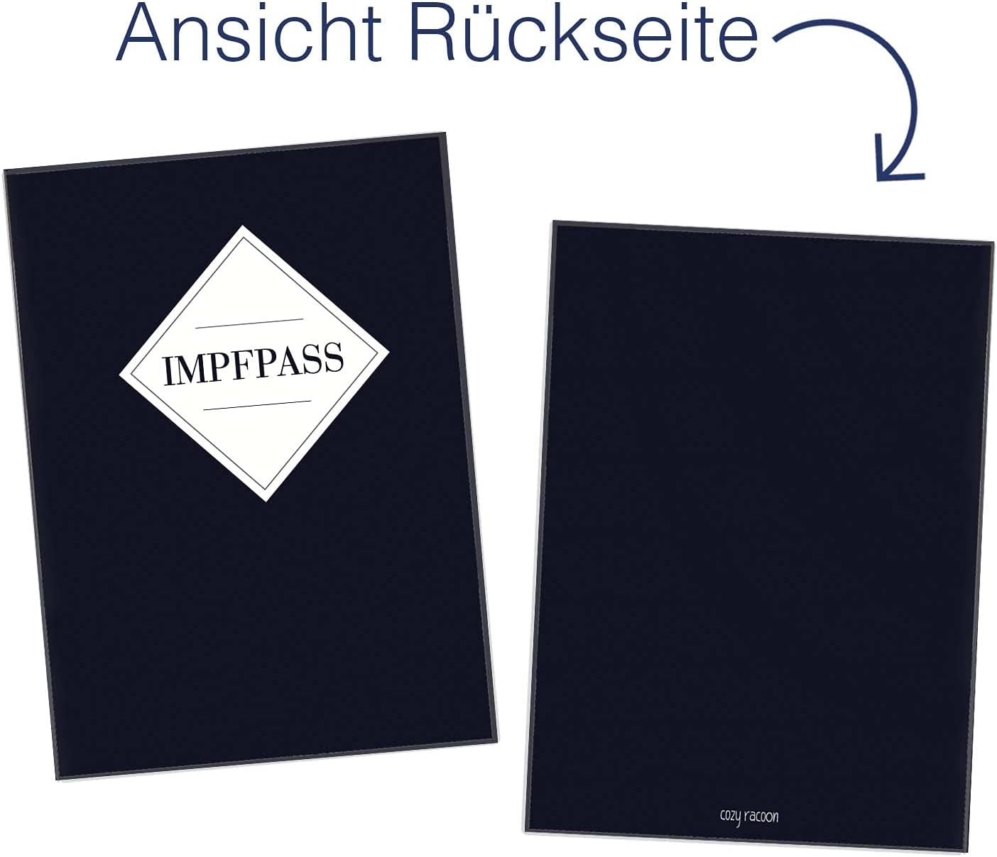 Dark Blue Impfpasshülle für Erwachsene und Kinder