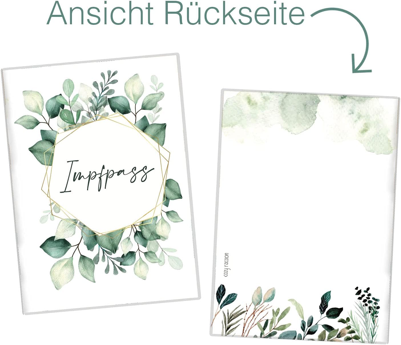 Green Leaves Impfpasshülle für Erwachsene und Kinder