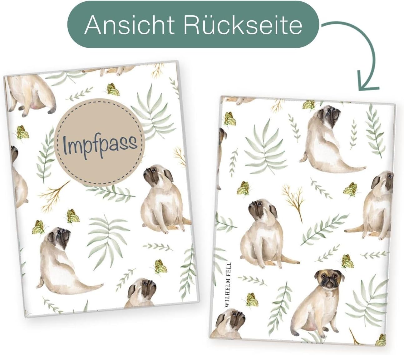 Cotton Wilhelm Fell Impfpasshülle für Tiere