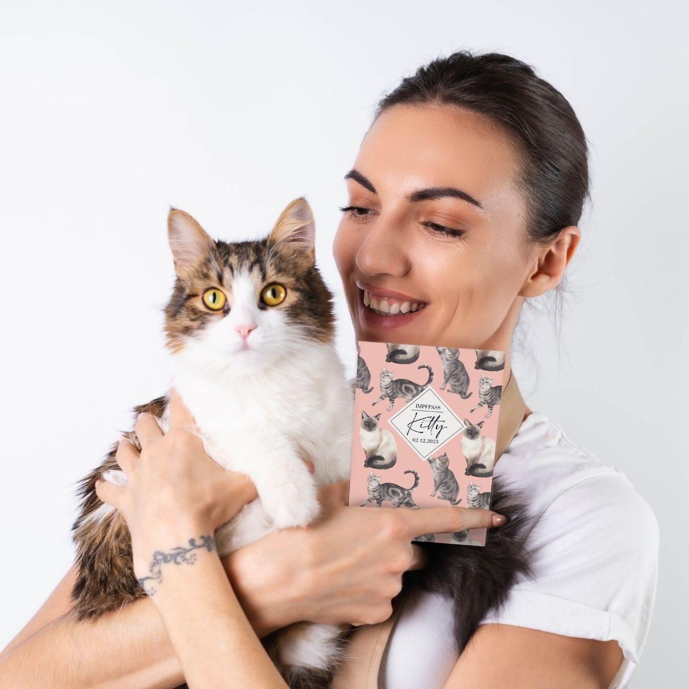 Kitty Wilhelm Fell Impfpasshülle für Tiere Mit Namen