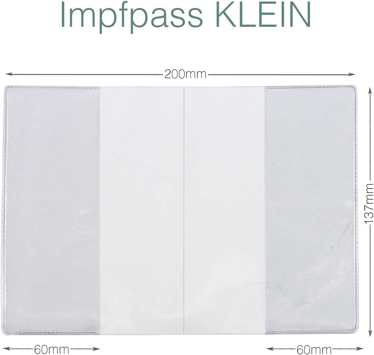 Clear White Impfpasshülle für Erwachsene und Kinder