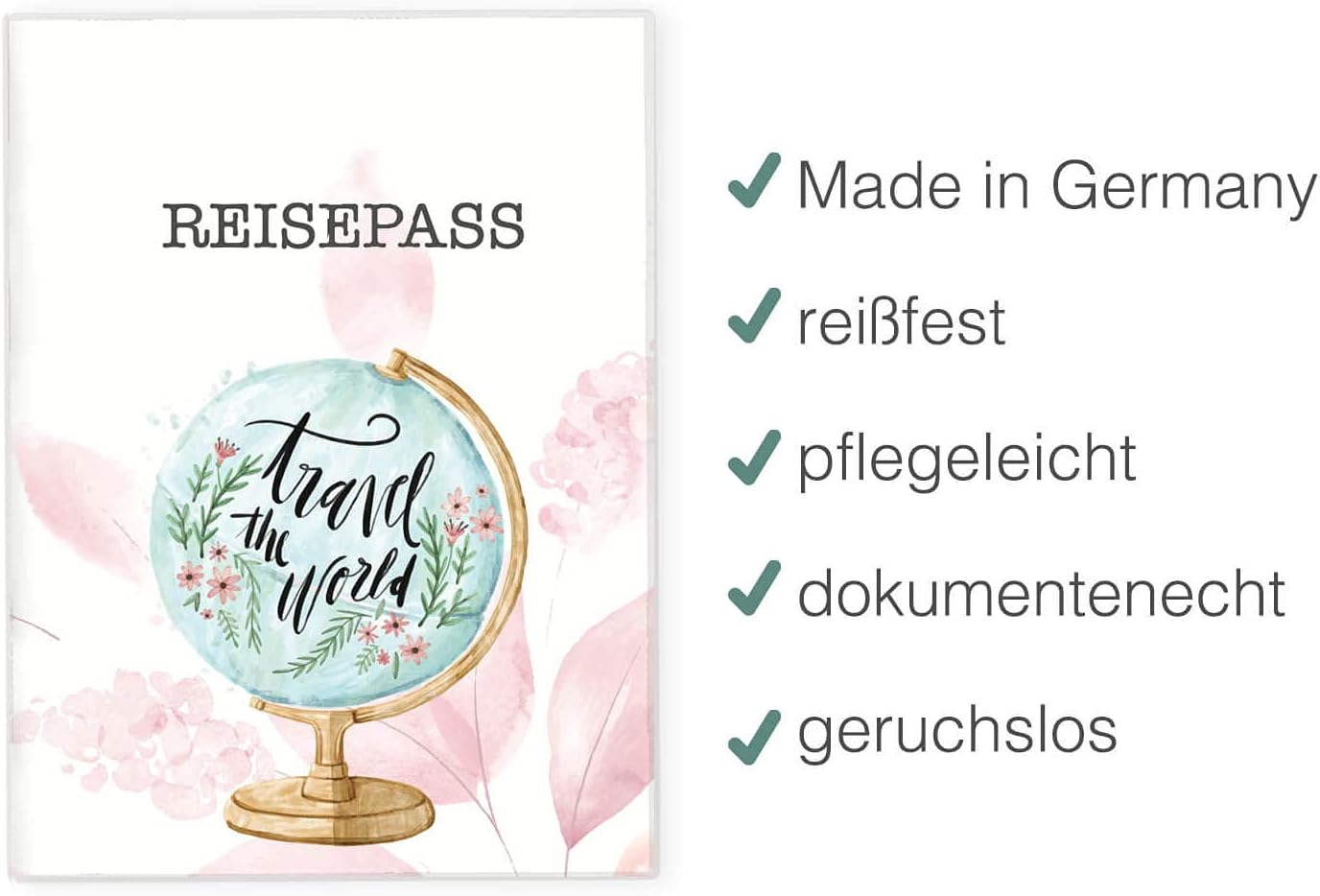 Globus Blush Reisepasshülle für Erwachsene und Kinder