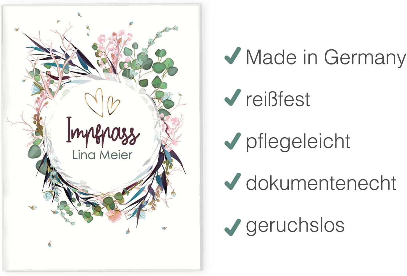 Flower Party Personalisierbare Impfpasshülle für Erwachsene und Kinder