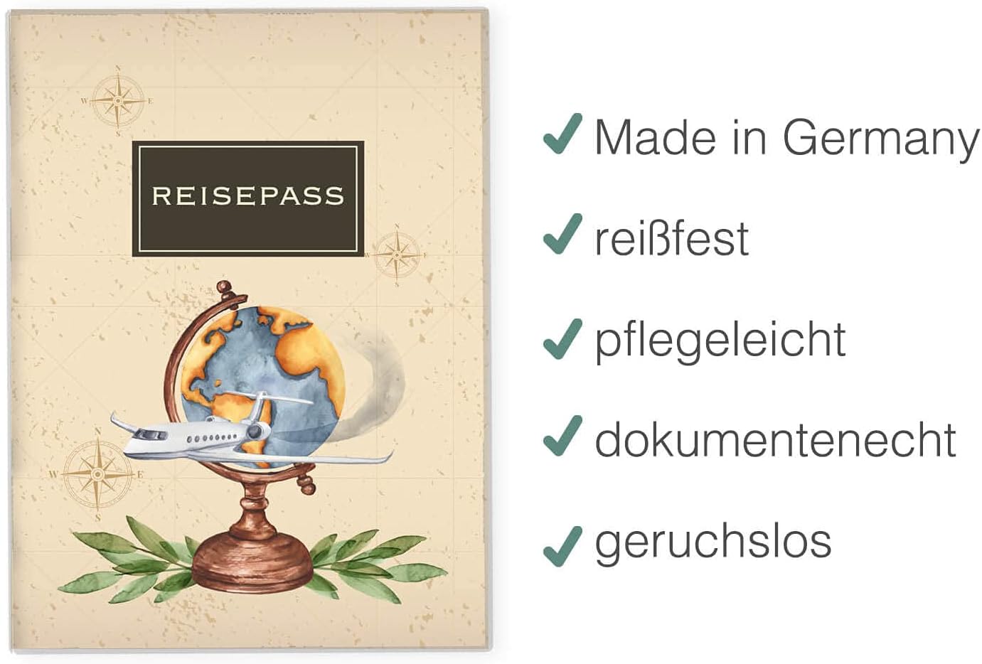 Globus Klassik Reisepasshülle für Erwachsene und Kinder