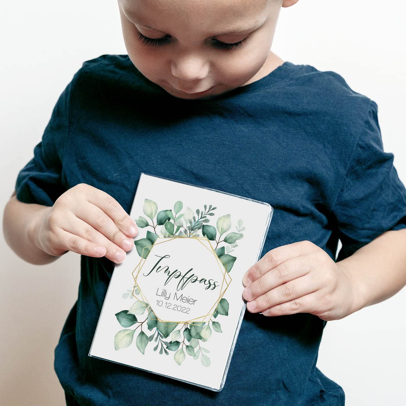 Green Flowers U-Heft und Impfpasshülle Mit Personalisierung