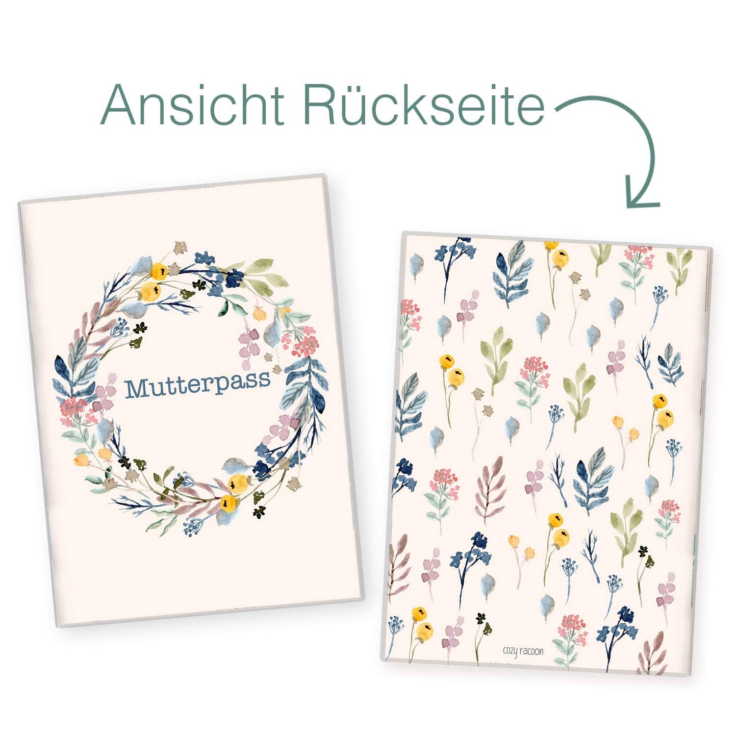 Flower Circle Mutterpasshülle Ohne Personalisierung