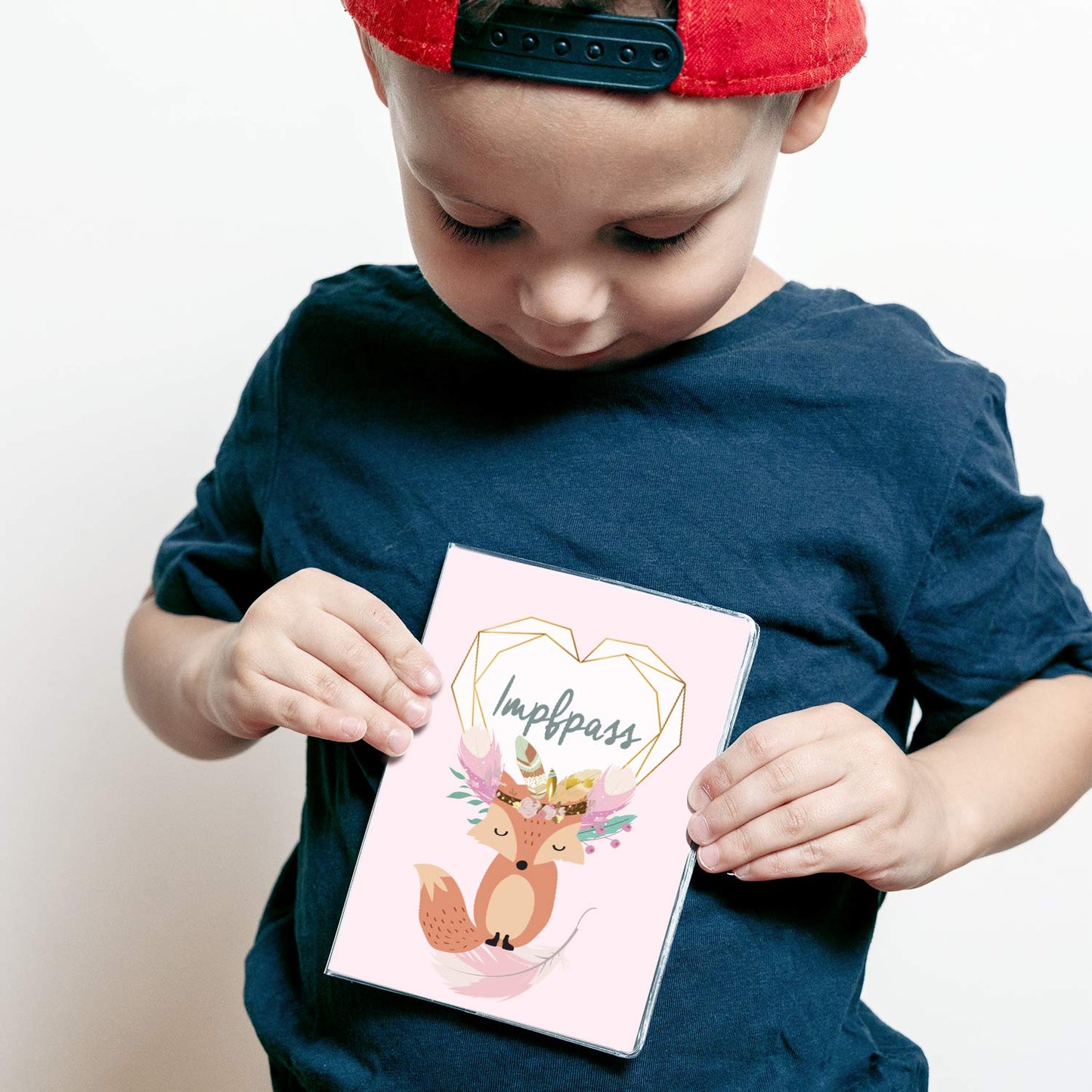 Boho Fuchs Rosa U-Heft und Impfpasshülle Ohne Personalisierung