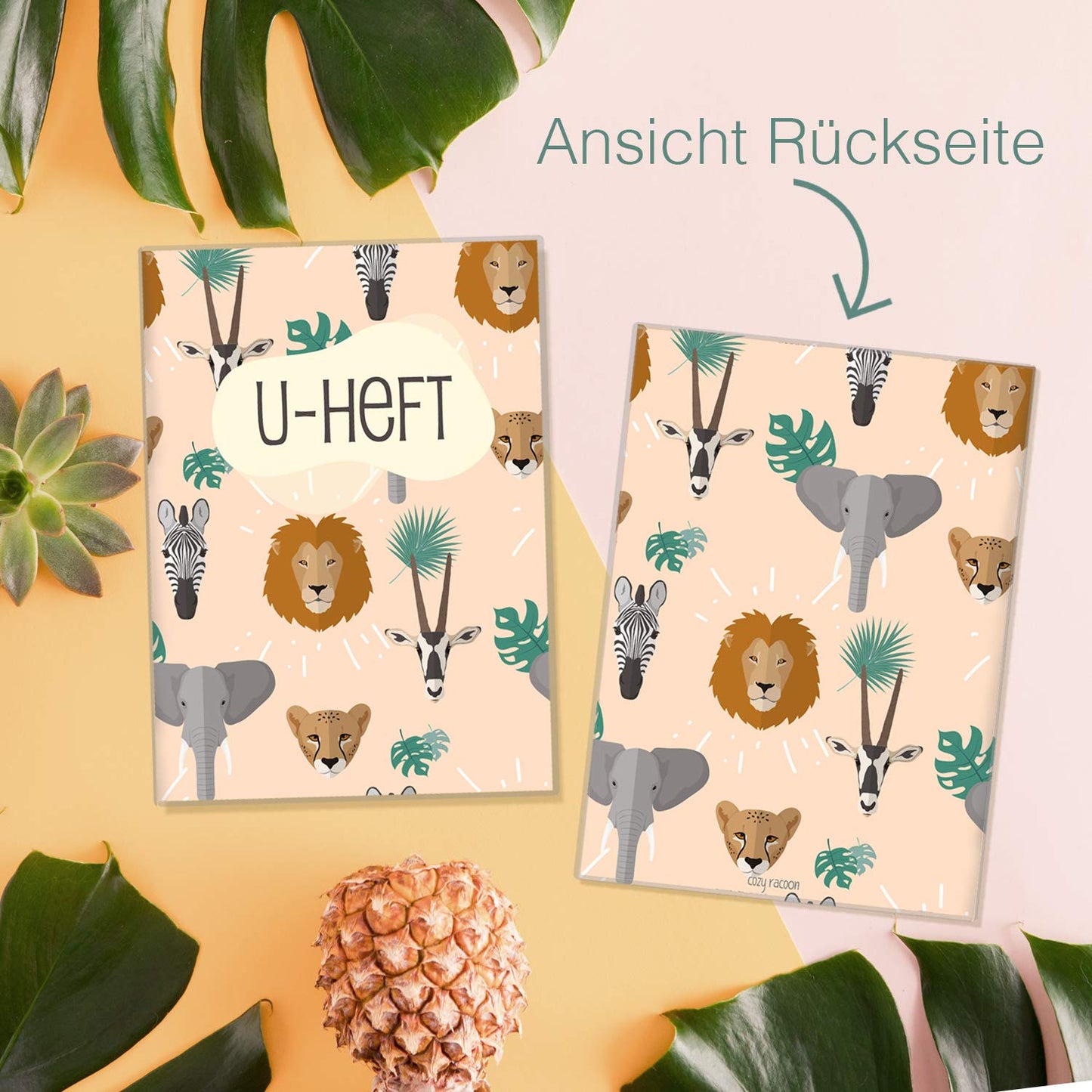 Safari U-Heft und Impfpasshülle Ohne Personalisierung