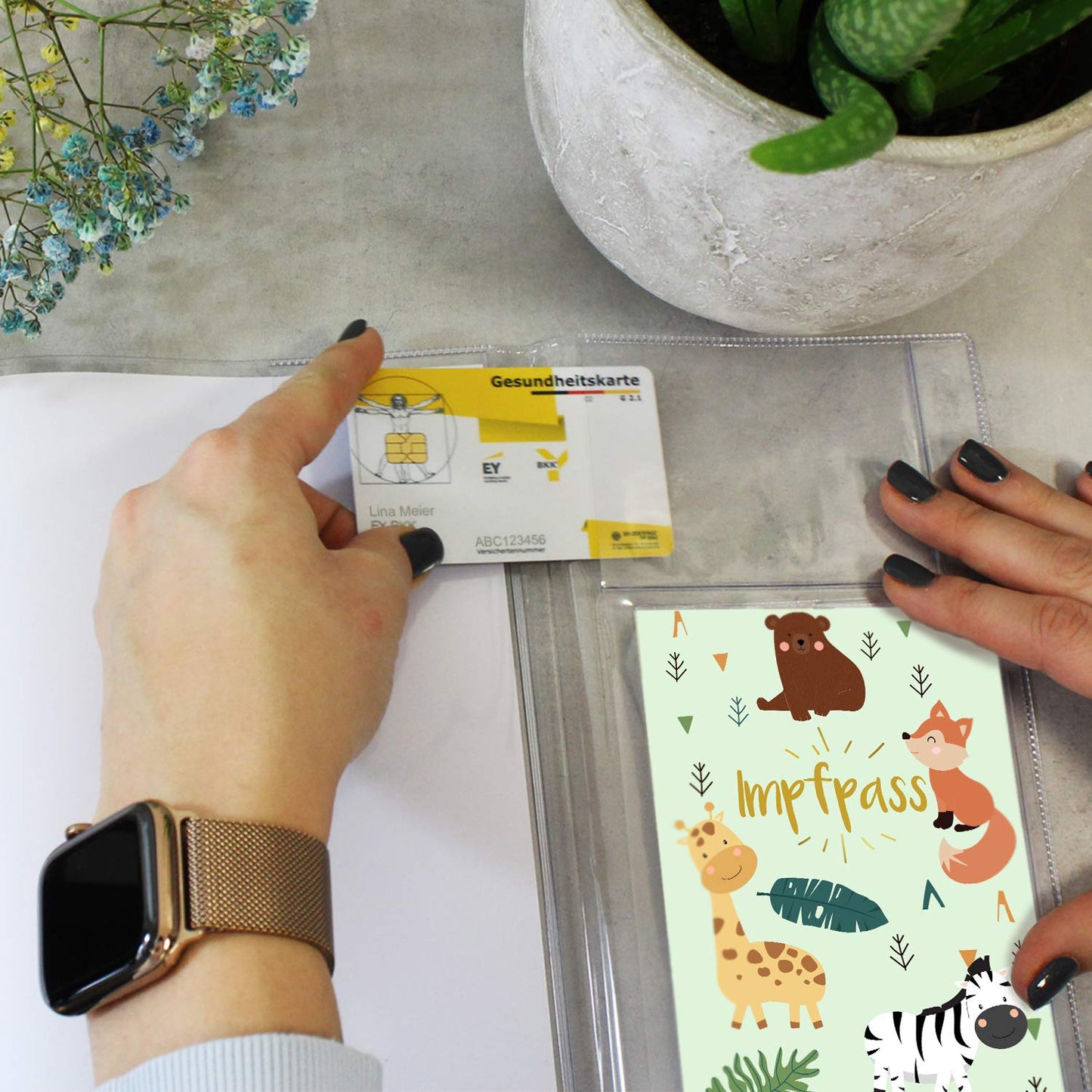 Zebra & Giraffe U-Heft und Impfpasshülle Ohne Personalisierung