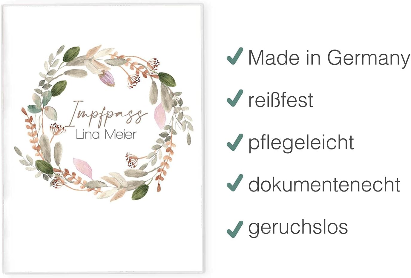 Country Breeze Personalisierbare Impfpasshülle für Erwachsene und Kinder