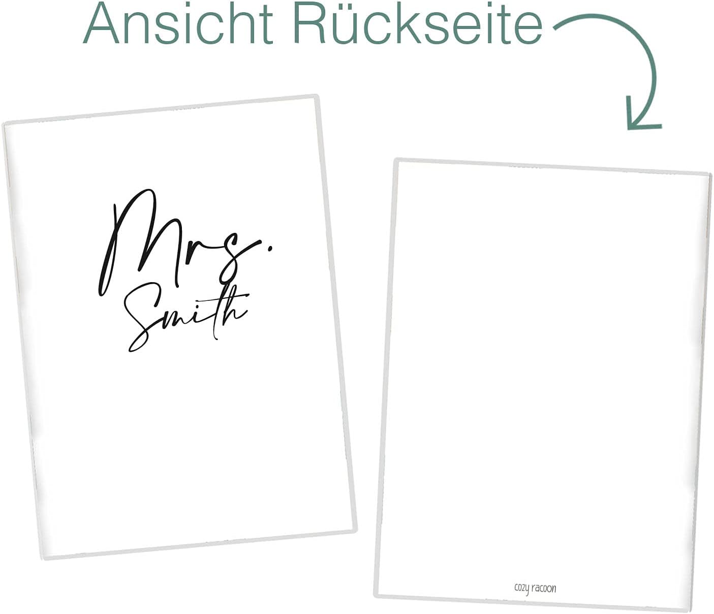 Mrs. Reisepasshülle für Erwachsene und Kinder Mit Namen