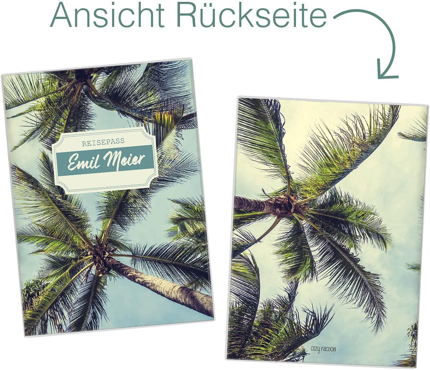 Holiday Sky Reisepasshülle für Erwachsene und Kinder Mit Namen