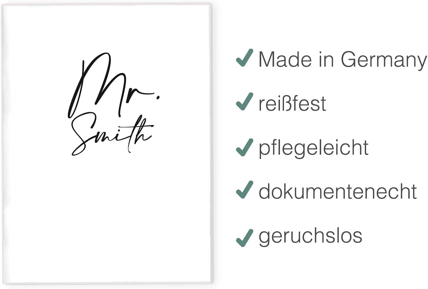 Mr. Personalisierbare Impfpasshülle für Erwachsene und Kinder