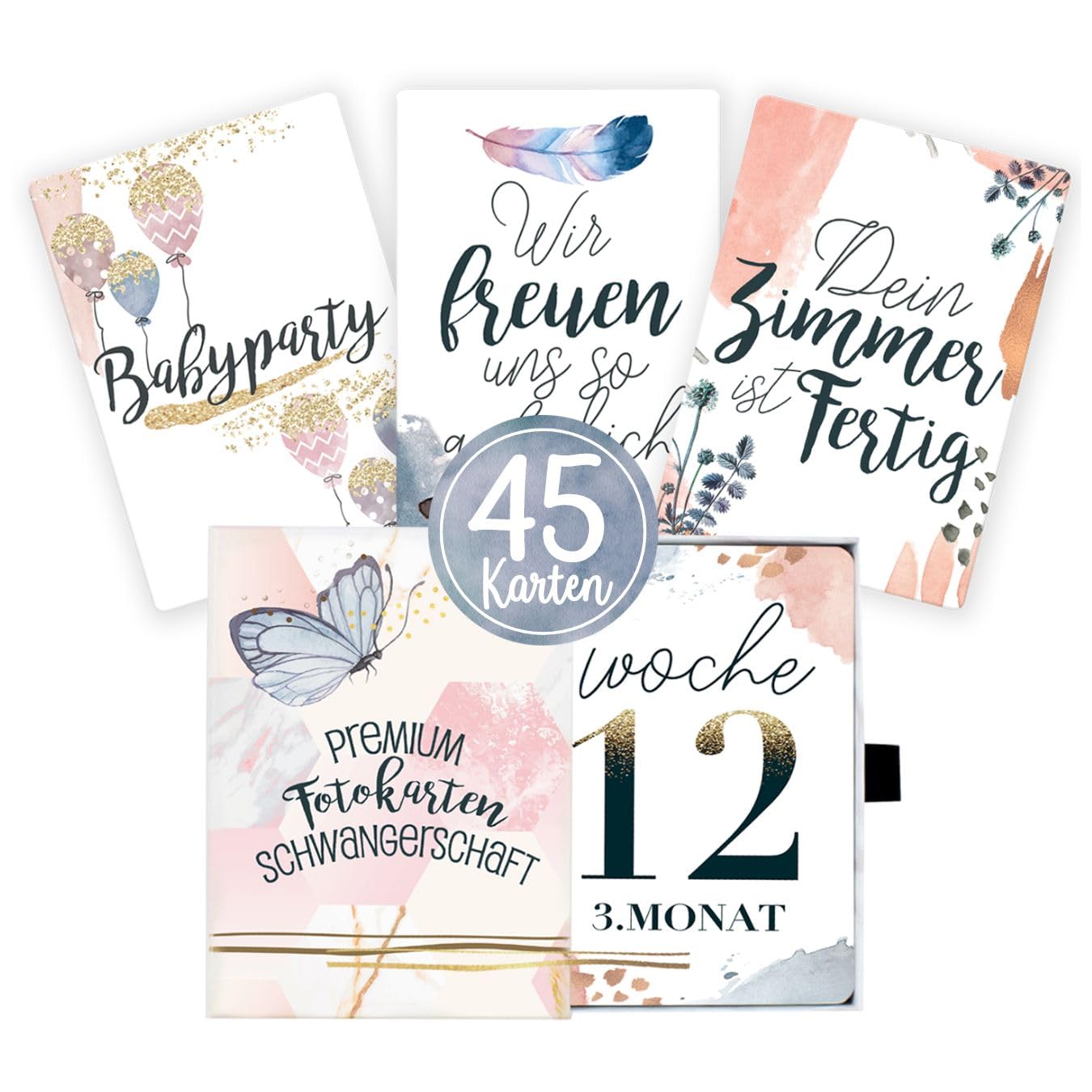 Glamour Splash 45 Meilensteinkarten für die Schwangerschaft