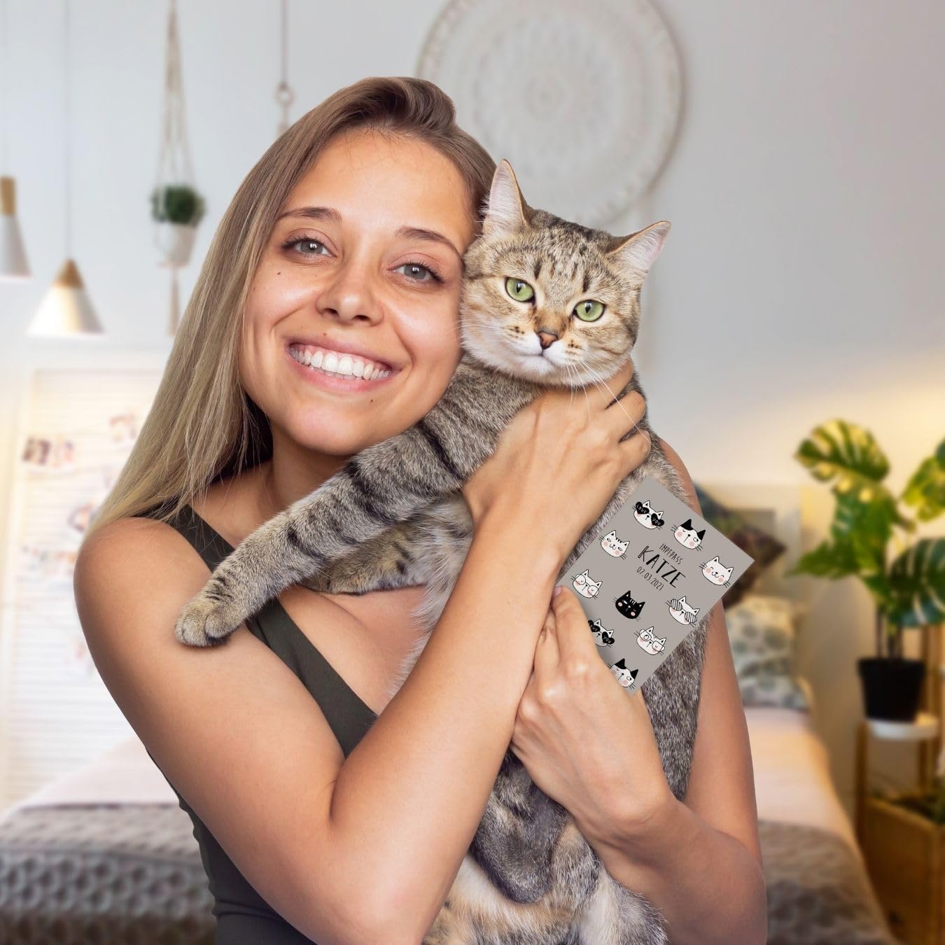 Katze Wilhelm Fell Impfpasshülle für Tiere Mit Namen