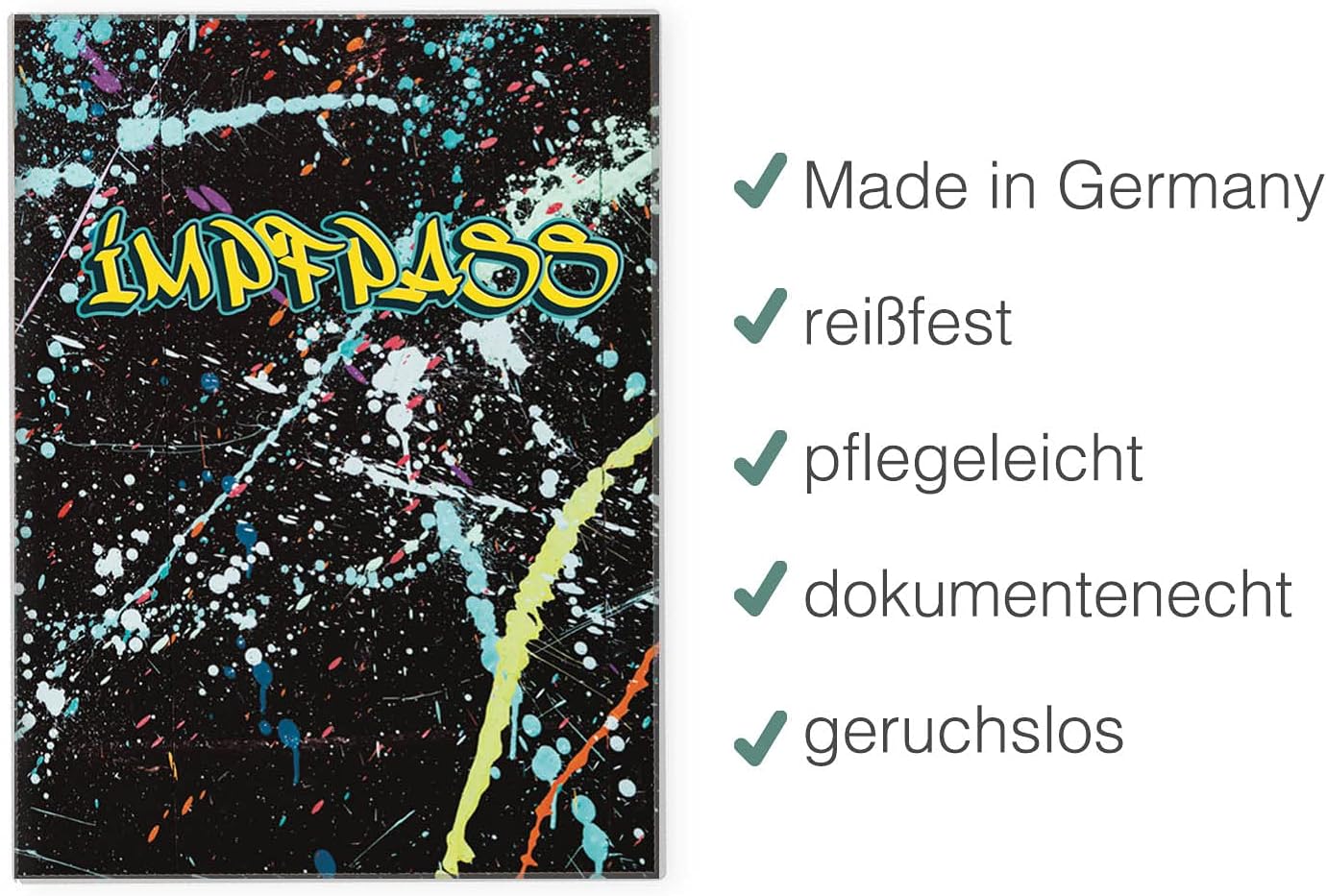 Graffiti Impfpasshülle für Erwachsene und Kinder