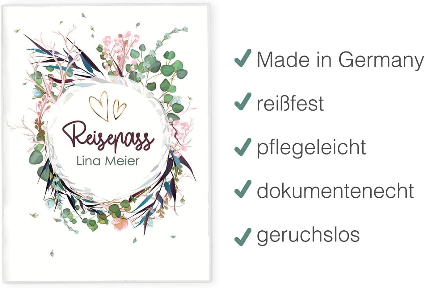 Flower Party Reisepasshülle für Erwachsene und Kinder Mit Namen