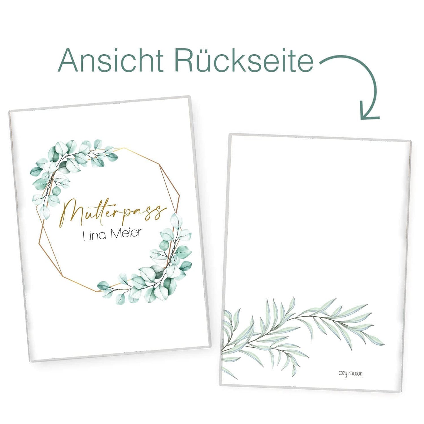 Eukalyptus Mutterpasshülle Mit Personalisierung