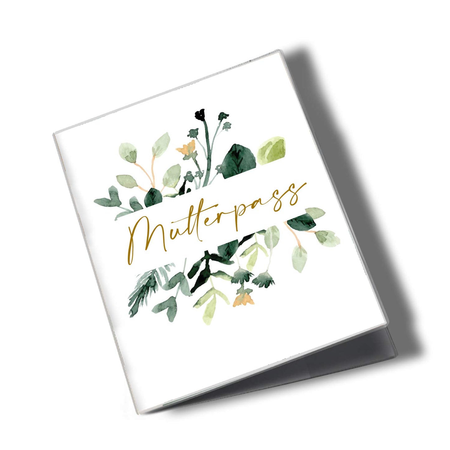 Green Flowers Mutterpasshülle Ohne Personalisierung