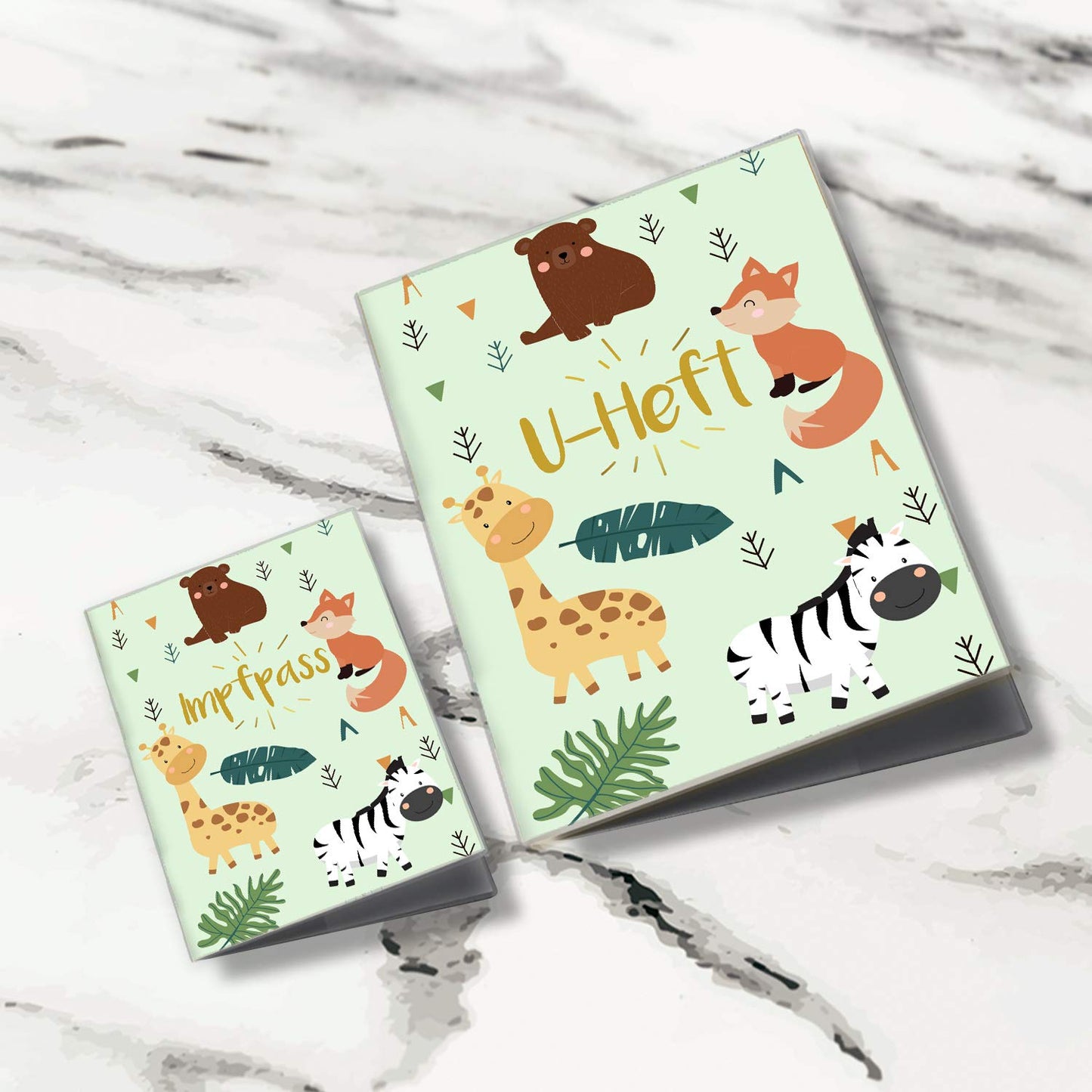 Zebra & Giraffe U-Heft und Impfpasshülle Ohne Personalisierung
