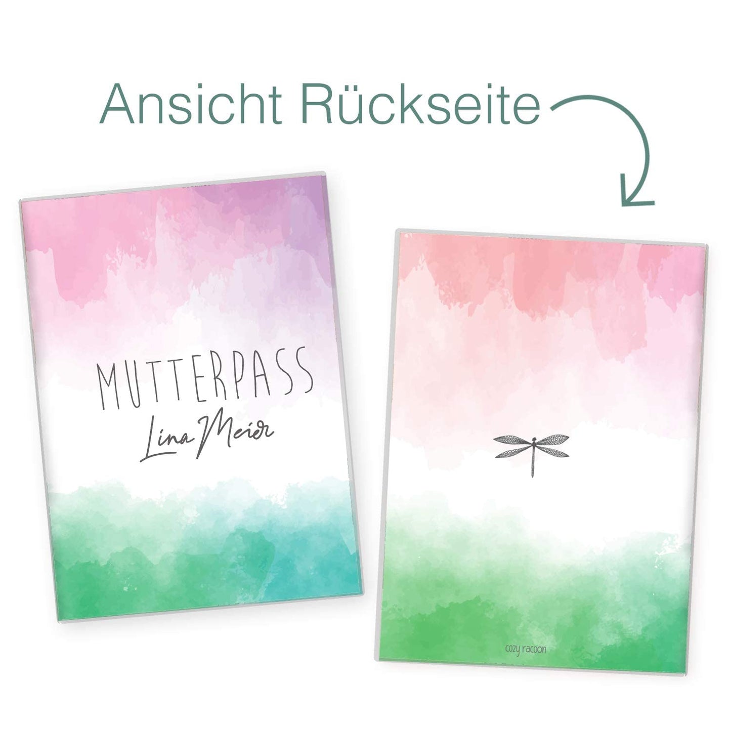 Watercolor 3 Mutterpasshülle Mit Personalisierung