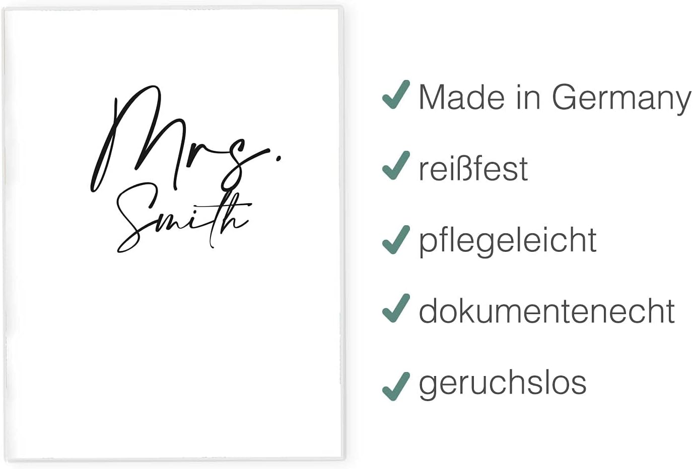 Mrs. Reisepasshülle für Erwachsene und Kinder Mit Namen