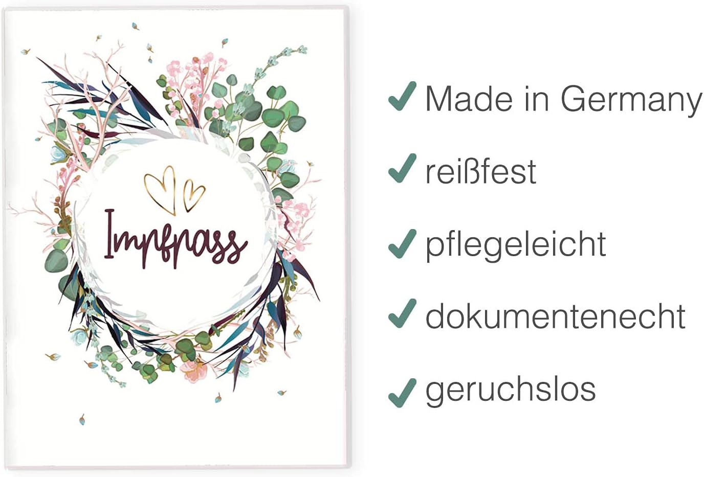 Flower Party Impfpasshülle für Erwachsene und Kinder