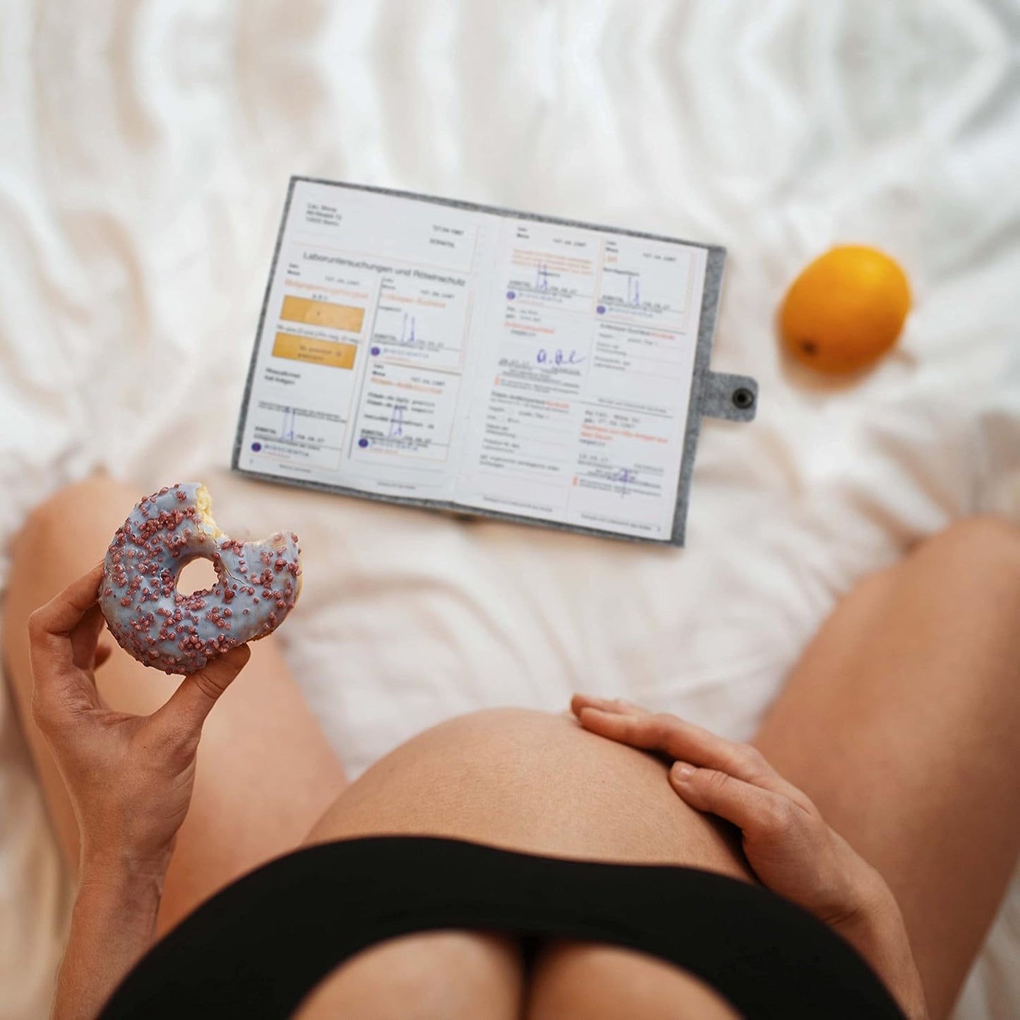 50% MAMA und 50% PAPA Mutterpasshülle aus Filz Ohne Personalisierung