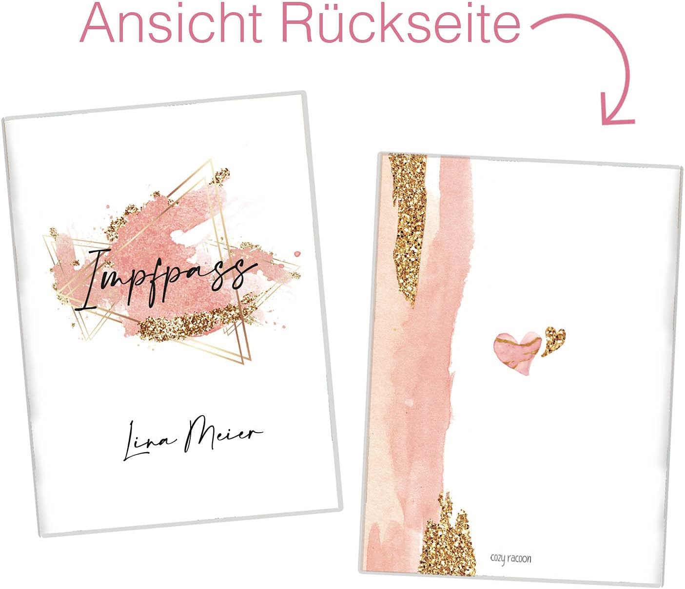 Glamour Splash Personalisierbare Impfpasshülle für Erwachsene und Kinder