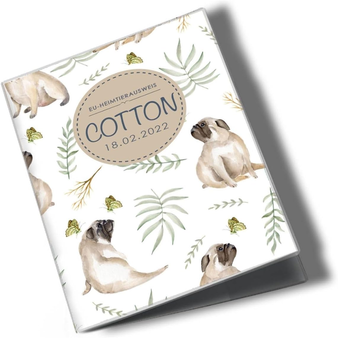 Cotton Wilhelm Fell EU-Heimtierausweis für Tiere Mit Namen