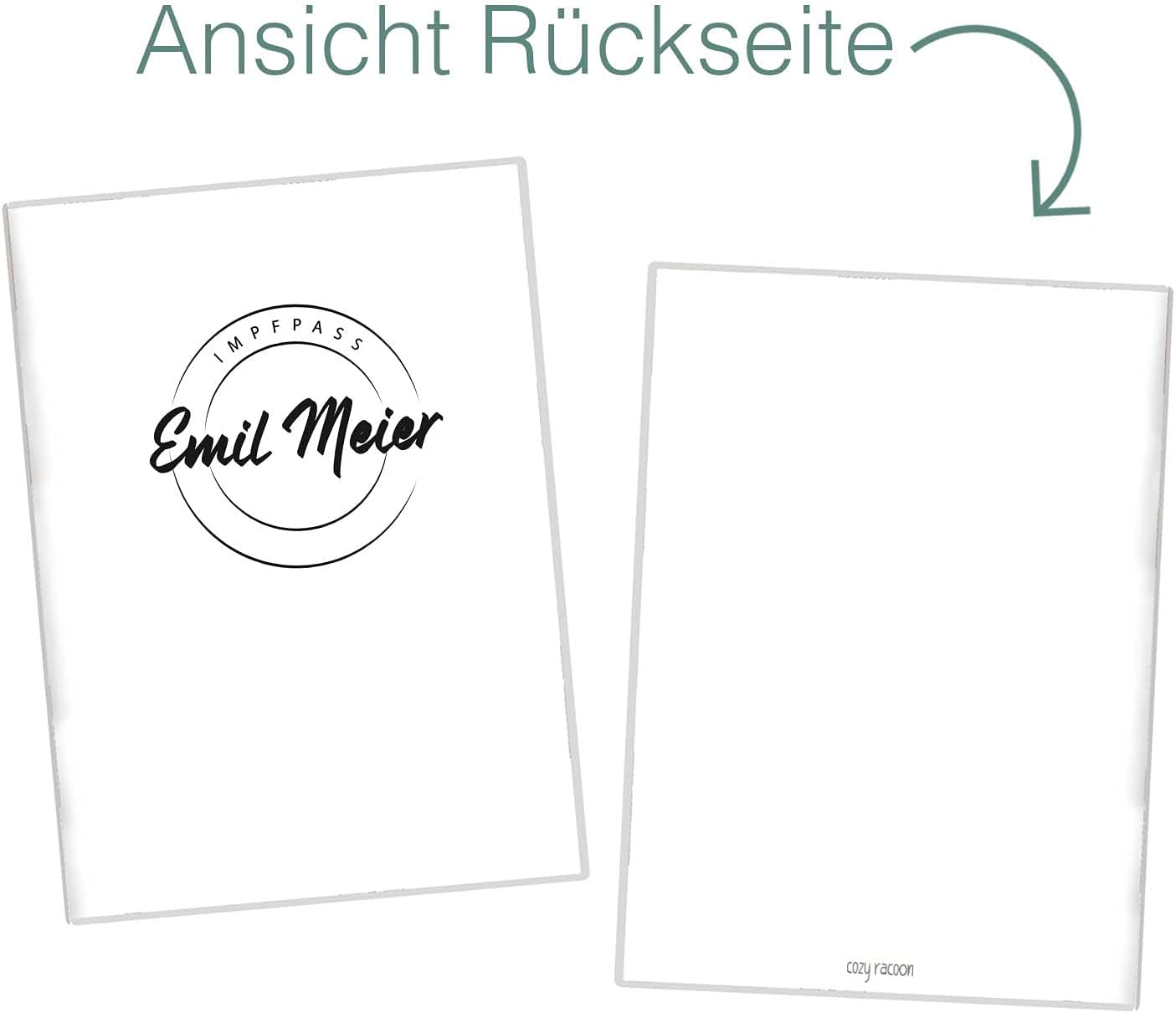 Clear White Personalisierbare Impfpasshülle für Erwachsene und Kinder