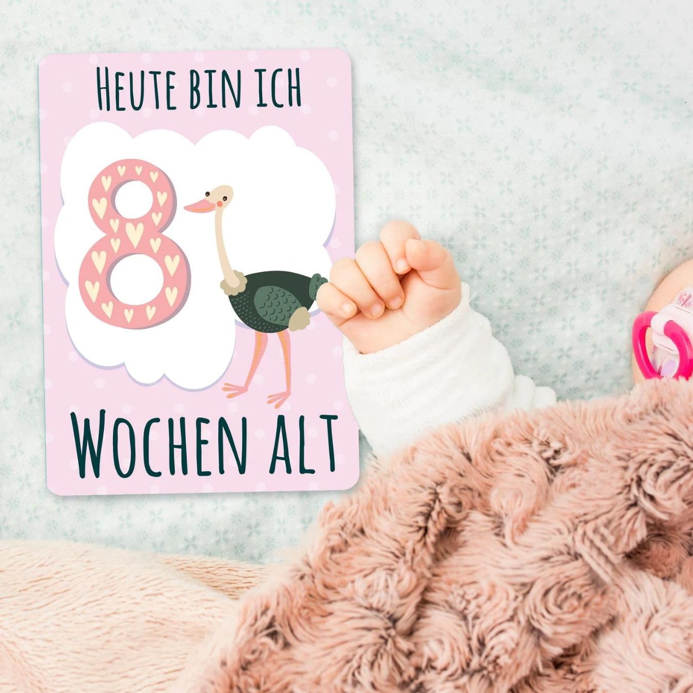 40 Baby Meilenstein-Karten für Mädchen mit hochwertiger Verpackung