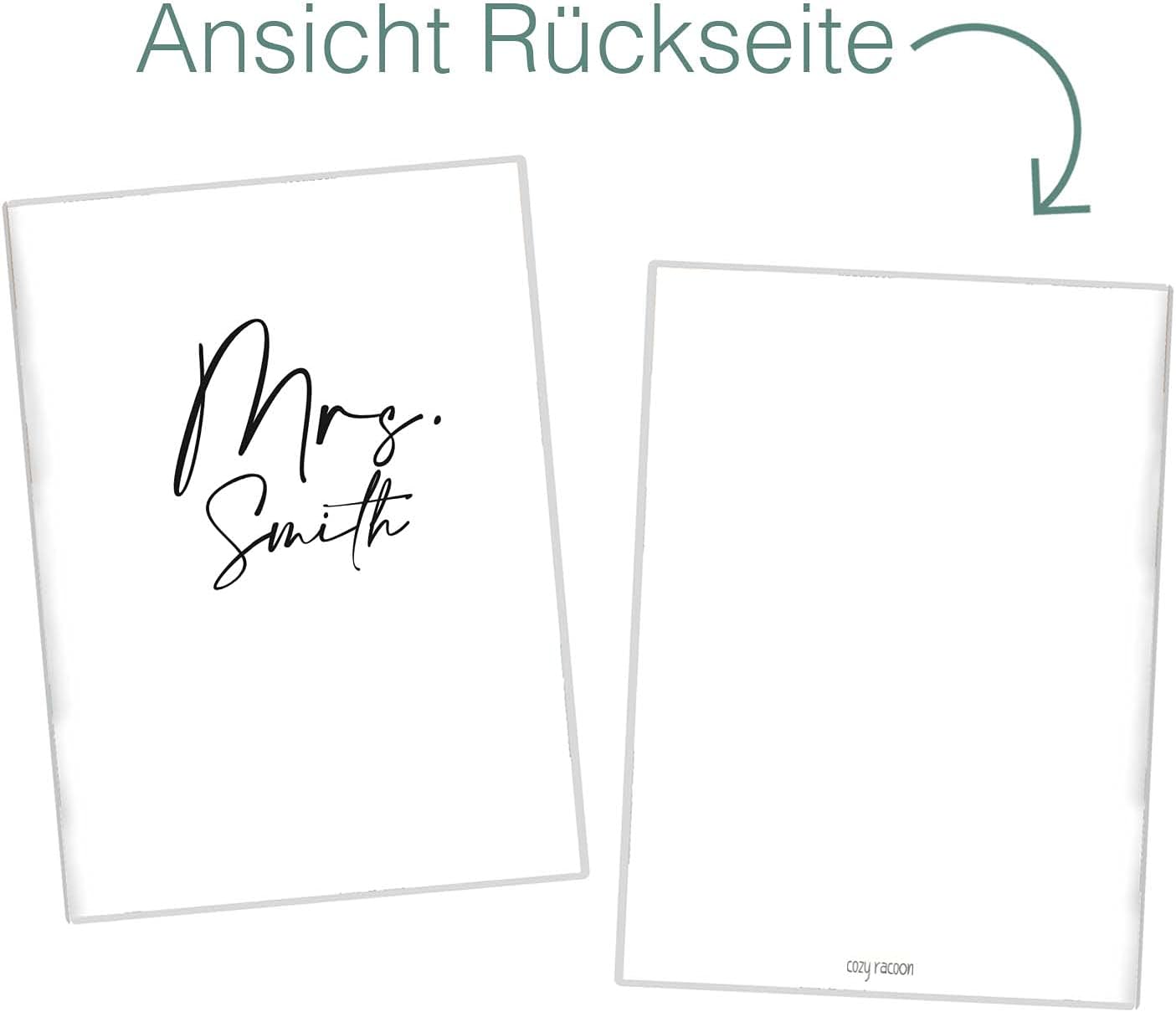 Mrs. Personalisierbare Impfpasshülle für Erwachsene und Kinder