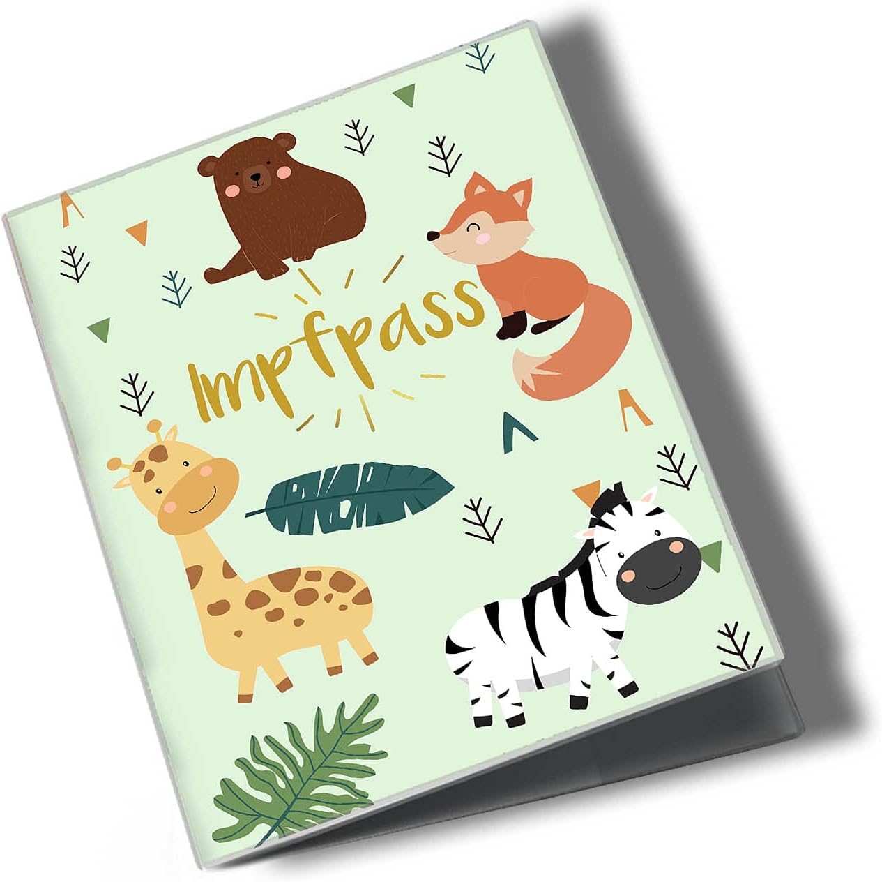 Zebra & Giraffe Impfpasshülle für Erwachsene und Kinder