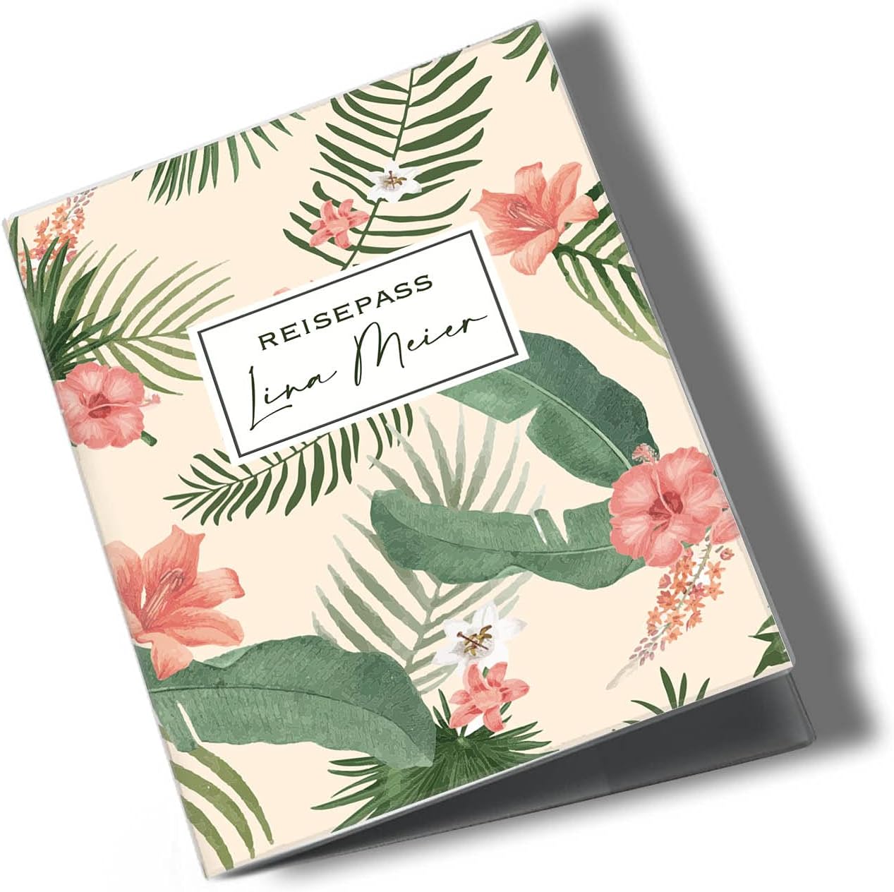 Palmen Reisepasshülle für Erwachsene und Kinder Mit Namen