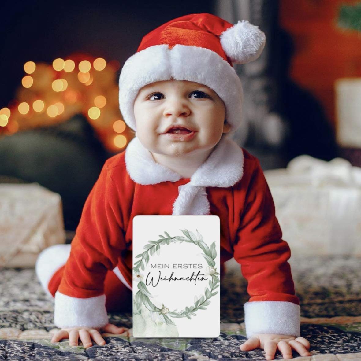 45 Baby Meilenstein-Karten im Eukalyptus Design für Jungen & Mädchen mit hochwertiger Verpackung
