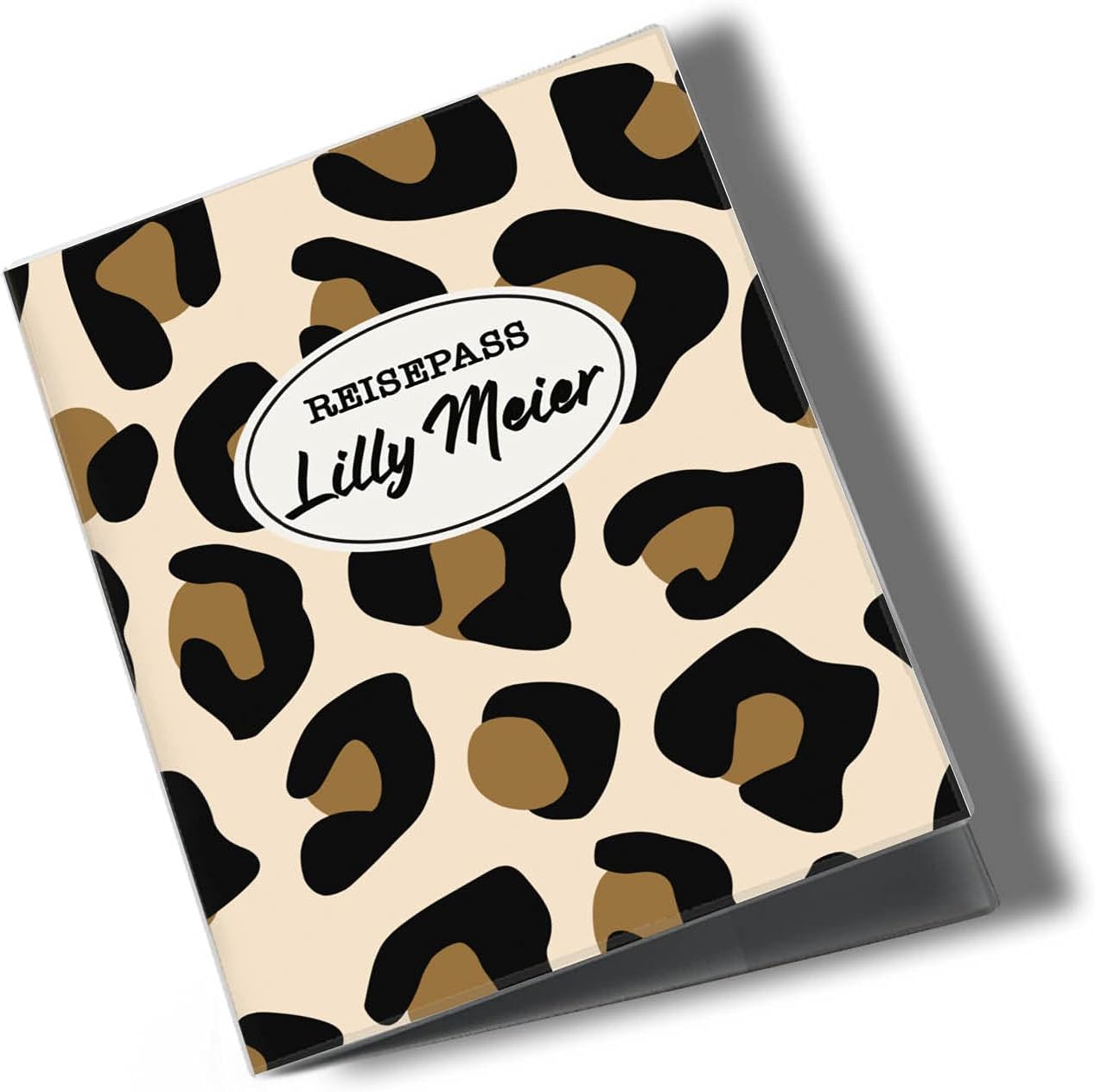 Animal Print Reisepasshülle für Erwachsene und Kinder Mit Namen