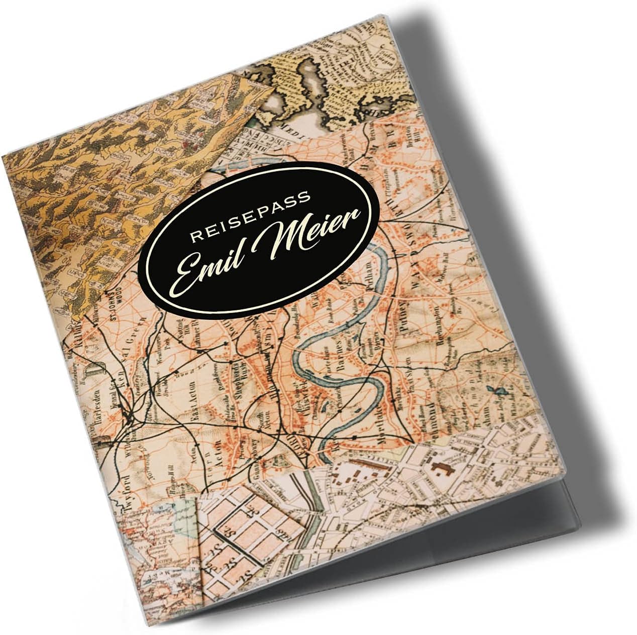 Karte Reisepasshülle für Erwachsene und Kinder Mit Namen