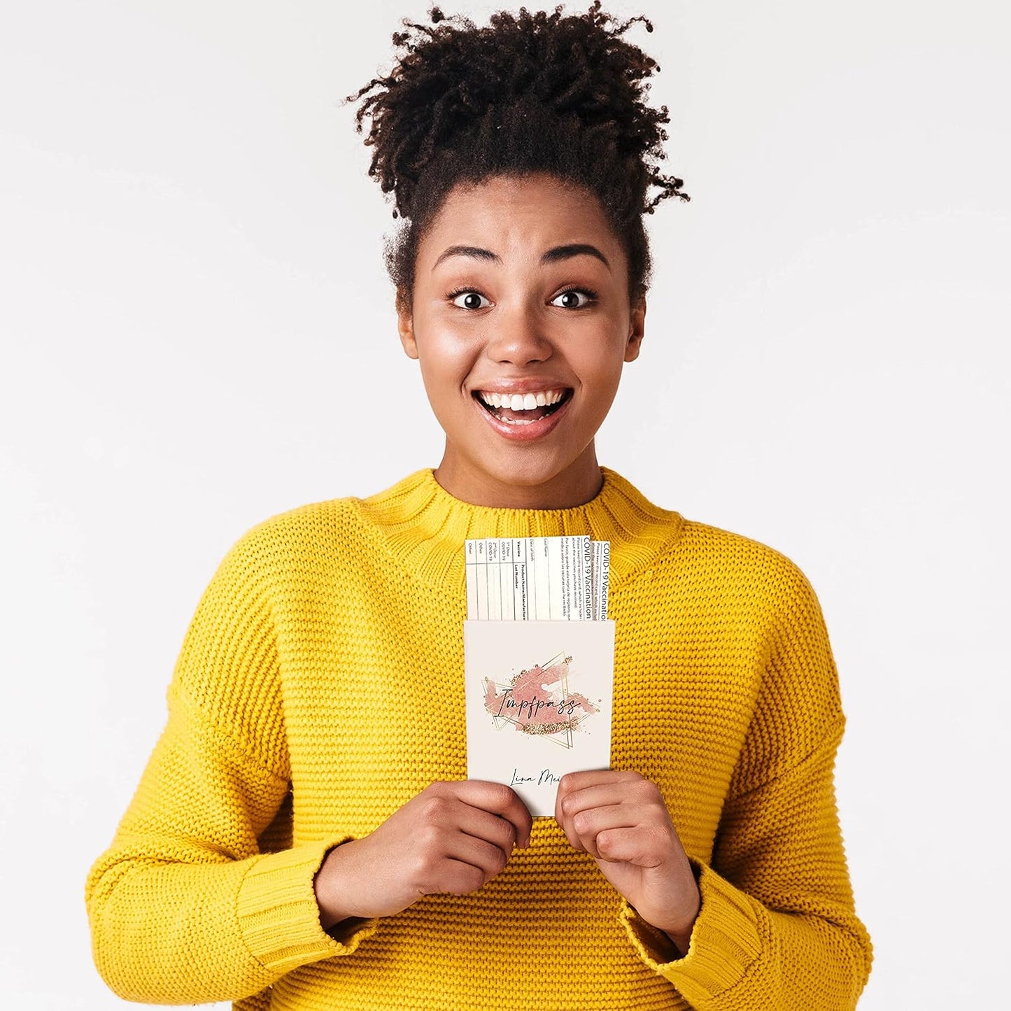 Glamour Splash Personalisierbare Impfpasshülle für Erwachsene und Kinder