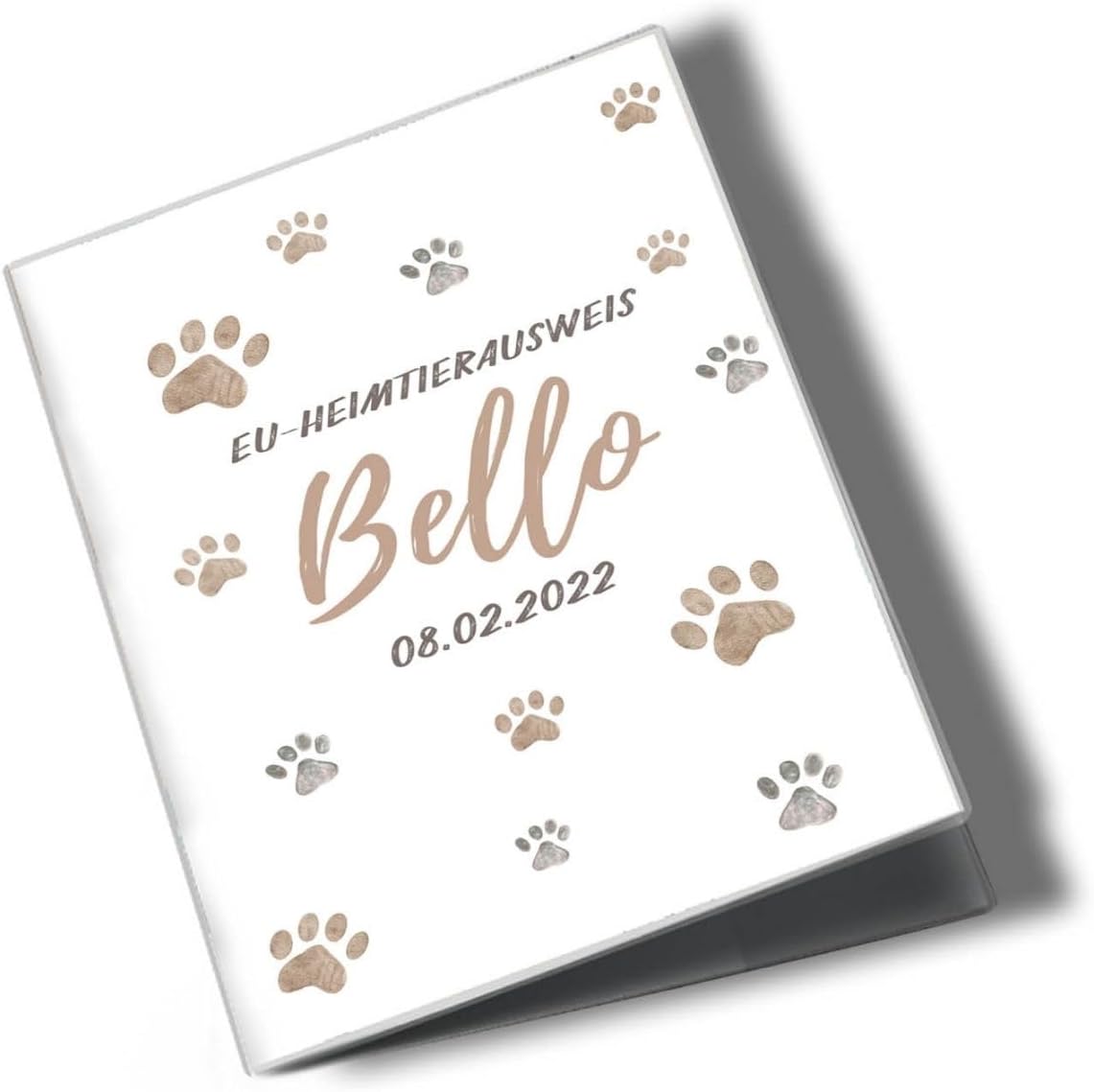 Pfote Beige Wilhelm Fell EU-Heimtierausweis für Tiere Mit Namen