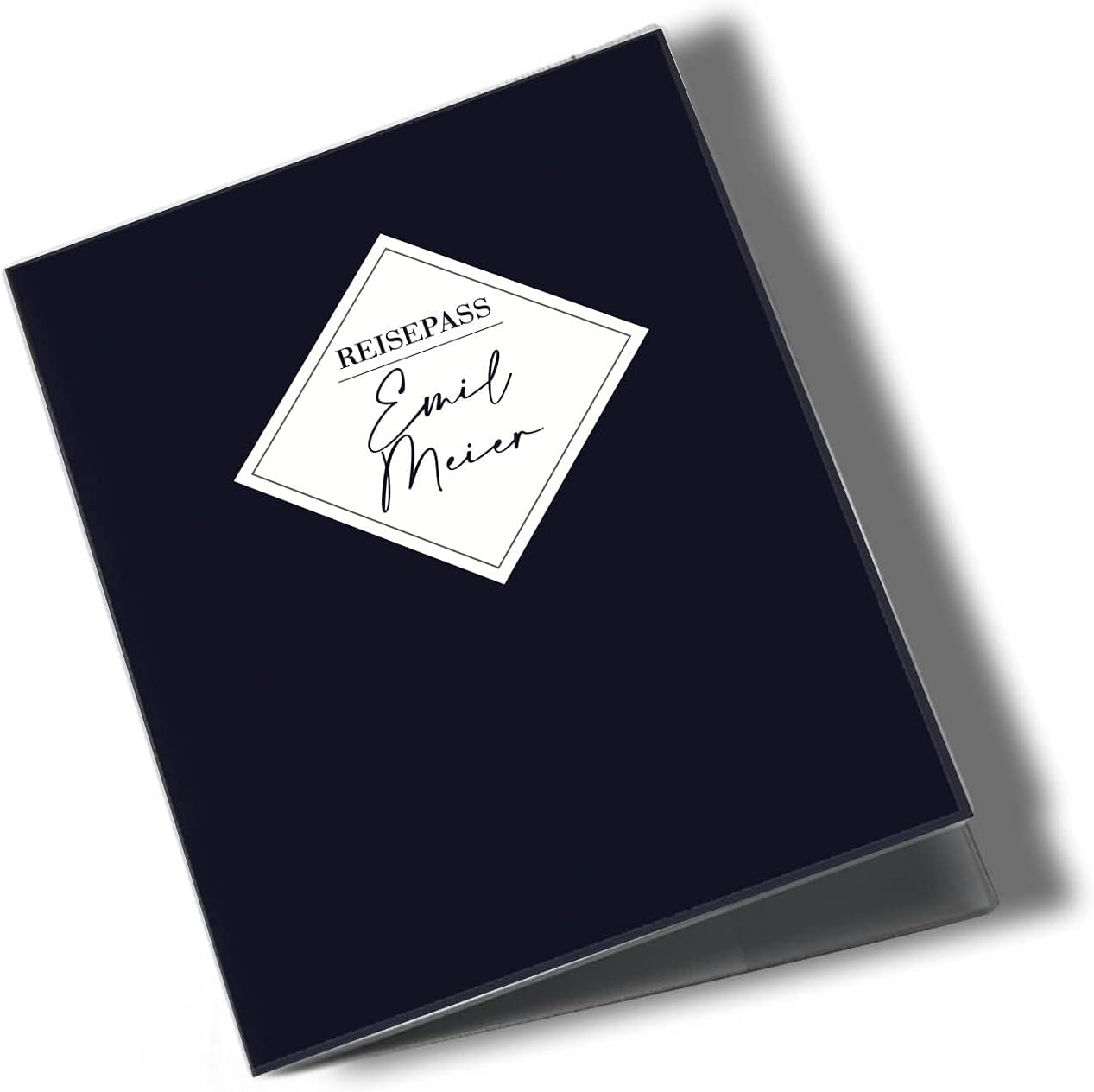 Dark Blue Reisepasshülle für Erwachsene und Kinder Mit Namen