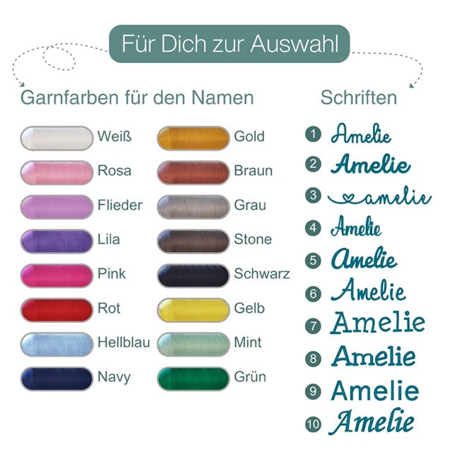 Natur Kinder Kapuzenhandtuch Bestickt mit Namen oder Wunschtext