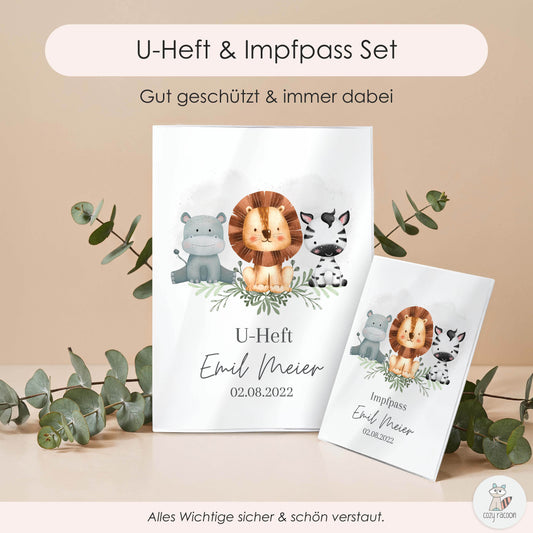 Wilde Freunde U-Heft und Impfpasshülle Mit Personalisierung