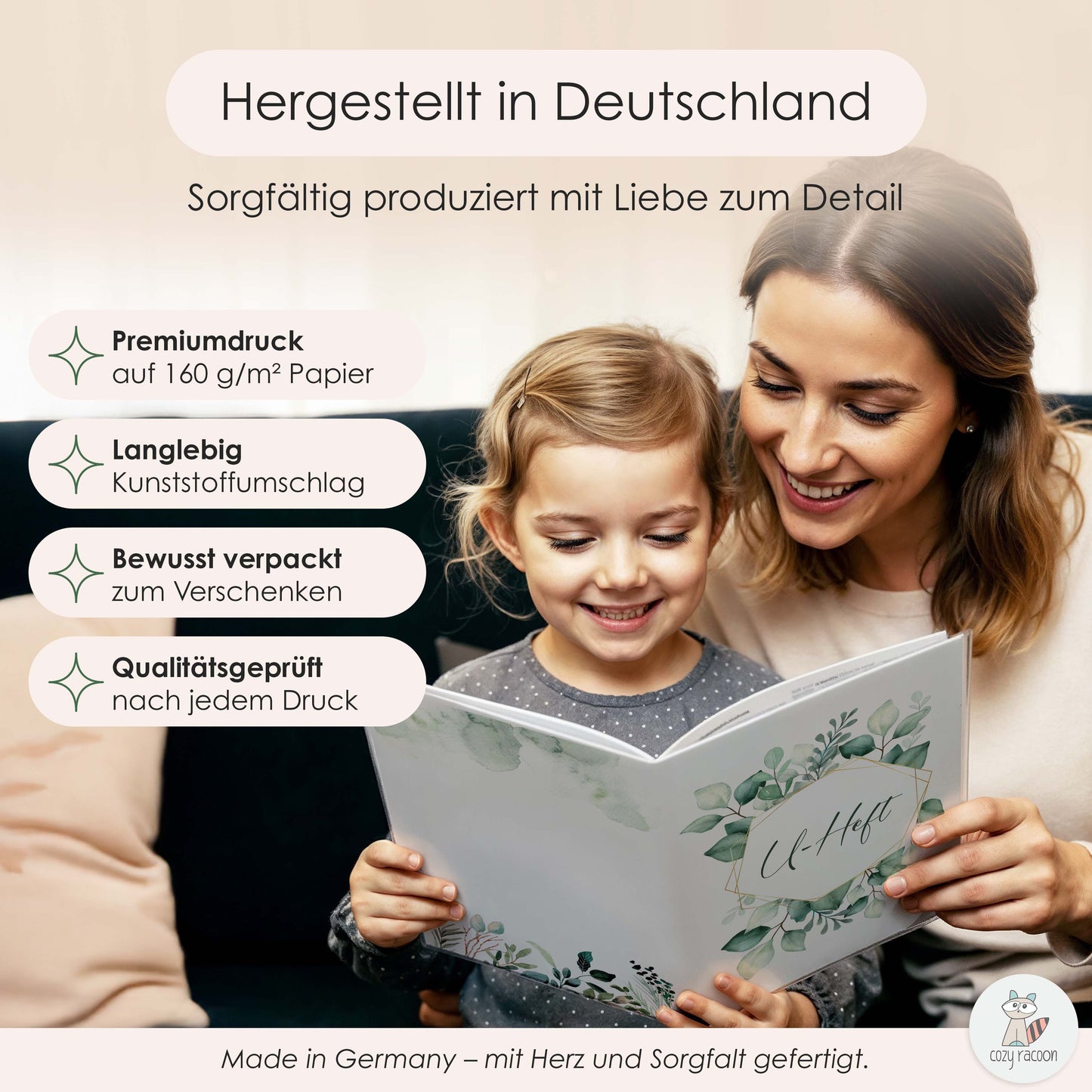 Green Flowers U-Heft und Impfpasshülle Ohne Personalisierung